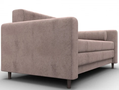 Диван прямой Лига-070 (ЛДСП,Брус,Фанера/Дерево/Велюр/Бежевый) Лига Диванов 129754