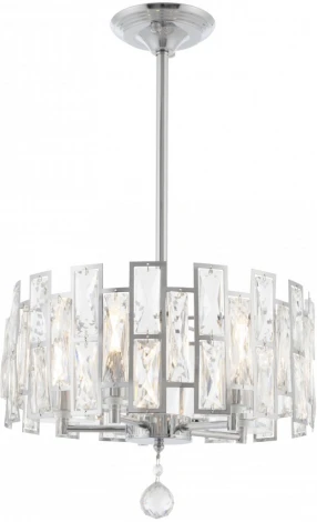 Подвесная люстра хрустальная на штанге Arte Milano Sorrento-4209 374209/5/350/380 CR (220V)