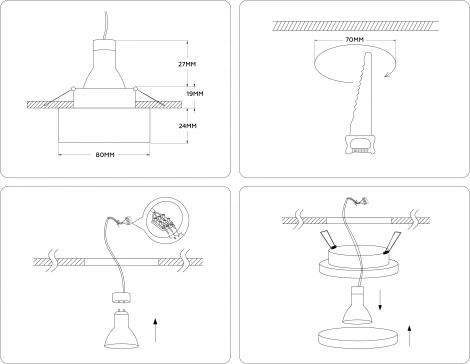 Встраиваемый точечный светильник Ambrella Techno Spot TN3305 (220V, круглые)