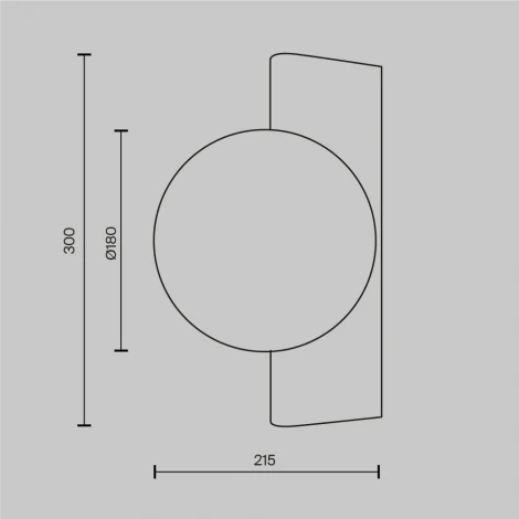 Бра Maytoni Avant-garde MOD324WL-01B (220V, шар)