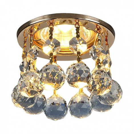 Встраиваемый точечный светильник Elektrostandard 2051 MR16 GD/CL золото/прозрачный