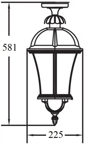 Потолочный светильник уличный Oasis Light ROMA L 95205LA Bl (220V, фонарь, IP44)