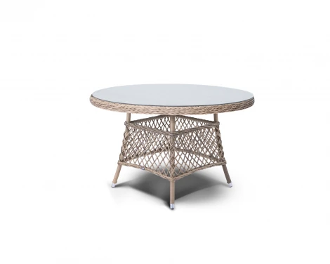 Обеденная группа из искусственного ротанга, цвет соломенный 4SIS Лацио LC4T1-5-SET