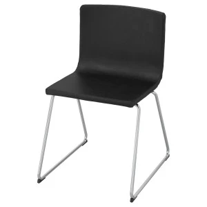 БЕРНГАРД Стул, хромированный, Мьюк темно-коричневый