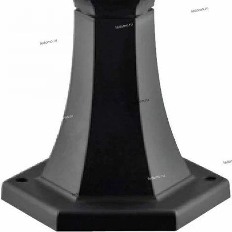 Столб уличный Horoz Бегония, 1 плафон, черный с белым