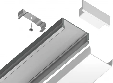 Алюминиевый профиль накладной для светодиодной ленты до 11мм Ambrella Illumination GP1700AL