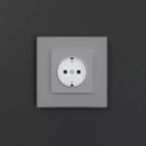 Розетка с подсветкой и датчиком освещенности (белый матовый) Werkel W1171461 (a069612)