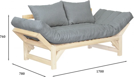 Диван Бинго ткань браво grey, каркас лак Mebelik арт.009195