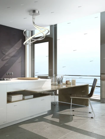 Потолочная светодиодная люстра в виде спирали Mantra Nur 4998 (220V, диммер, спираль)