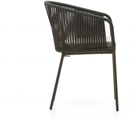 Стул уличный La Forma (ex Julia Grup) Yanet (Зеленый/ Веревка,Пена,Сталь)