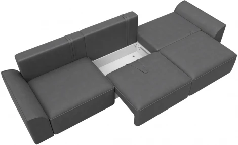 Диван прямой Лига-048 НПБ Лонг Лига Диванов (Замша) арт.128262