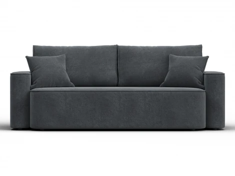 Диван прямой Лига-118 НПБ (ДСП,ЛДСП,Брус,Фанера,Велюр/Светло-серый) Лига Диванов 137082