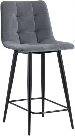 Стул полубарный Stool Group Джанго велюр тёмно-серый высота сиденья 60 см УТ000035296