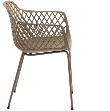 Обеденный стул La Forma (ex Julia Grup) Quinn (Бежевый/ Полипропилен,Металл,Пластик,Сталь)