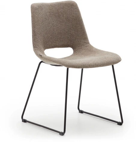 Zahara Стул коричневый с черными стальными ножками La Forma (ex Julia Grup) арт.148500