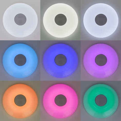 Потолочный светильник RGB круглый Citilux Light & Music MP3 CL703M61 (LED, 220V, пульт управления, управление смартфоном, голосовое управление, умный дом - Алиса, Маруся, Сири, круглые)