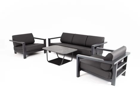 Лаунж-зона из алюминия со столиком из HPL 4SIS Гранада Indoor-4SiS-2415