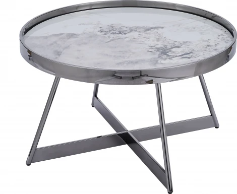 Журнальный столик Гера 80*80 см сталь тёмный хром Stool Group арт.УТ000039405