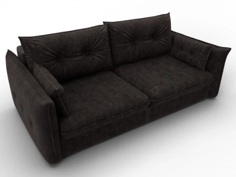 Диван прямой Лига-100 НПБ (ДСП,Фанера/Пластик/Велюр/Коричневый) Лига Диванов 133646