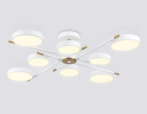 Потолочная люстра светодиодная на штанге с регулировкой цветовой температуры Ambrella COMFORT FL516338 (220V)