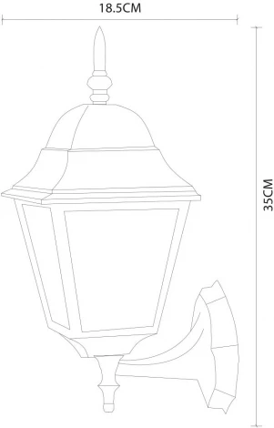 Настенный фонарь уличный Arte Lamp Bremen A1011AL-1BK (220V, IP44)