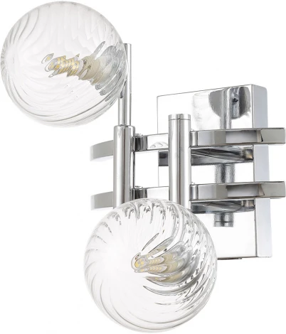Настенный светильник Crystal Lux LUXURY AP2 CHROME (220V, на тросе, шарики)