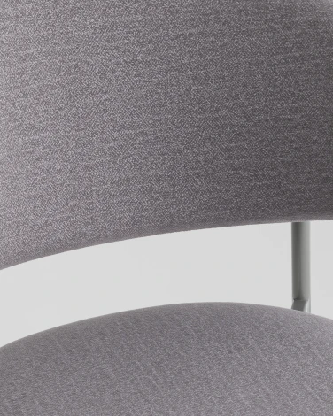 Стул Evan велюр серый каркас серый Stool Group УТ000042346