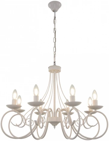 Подвесная люстра Arte Milano AM349159 349159/8 WT (220V, на цепи, подсвечник, свеча)