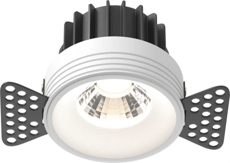 Встраиваемый светильник под гипсокартон Maytoni Round DL058-12W4K-TRS-W (LED, 220V, круглые)