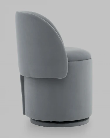 Пуф-трансформер Таунсвилл вращающийся с ящиком велюр серый Stool Group арт.УТ000041704