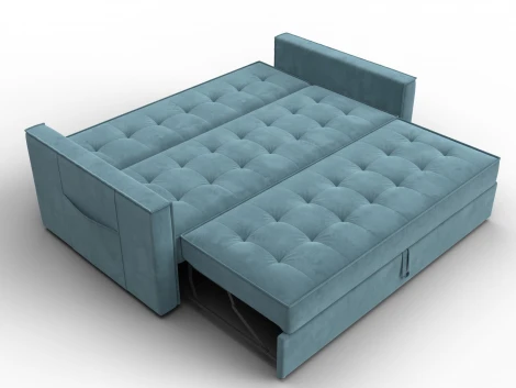Диван прямой Лига-104 (160) (ЛДСП,Брус,Фанера,Велюр/Бирюзовый) Лига Диванов 134885