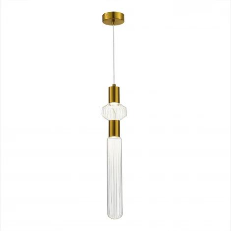 Подвесной светильник ST Luce Tacche SL6117.203.02 Латунь/Золотой, Прозрачный LED 2*3W 3000K