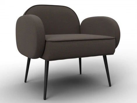 Кресло Лига-086 (Фанера/Металл/Рогожка/Коричневый) Лига Диванов 132428