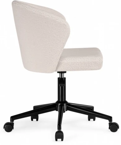 Офисное кресло Woodville Lika white teddy / black арт.15858