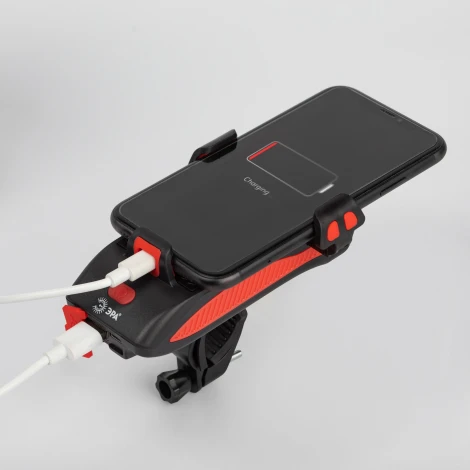 Велосипедный фонарь светодиодный аккумуляторный с держателем для телефона 5W ЭРА VA-802