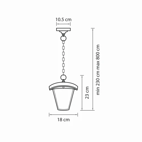 Уличный светильник подвесной Lightstar Lampione 375070 (LED, 220V, на цепи, IP54)