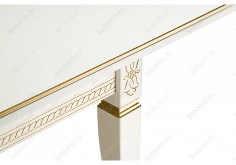 Стол Woodville Балмет молочный / золото 483908