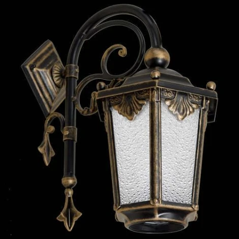Настенный фонарь уличный Кузнечное дело Ретро 35-001-ЧЗ (220V, ковка, под старину, IP54)
