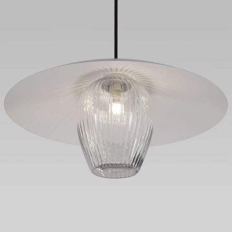 Подвесной светильник Eurosvet Kamari 50259/1 белый/прозрачный (220V, на проводе)