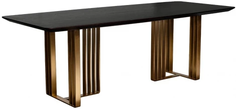 Кухонный стол Garda Decor 58DB-18369-220STOL/OB (Золото/Черный)
