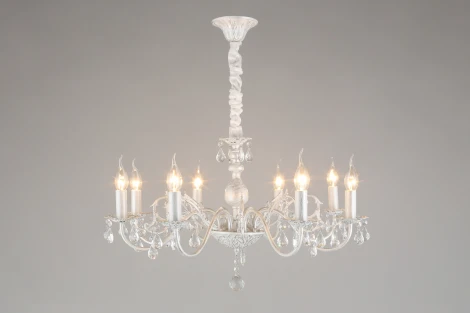 Подвесная люстра Bantine OML-53213-08 (220V, хрусталь, подвески, на цепи)