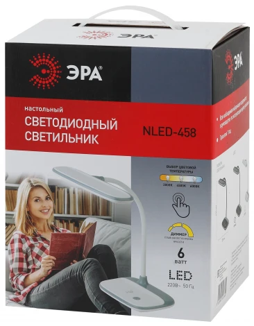 Офисная настольная лампа Эра NLED-458-6W-BK