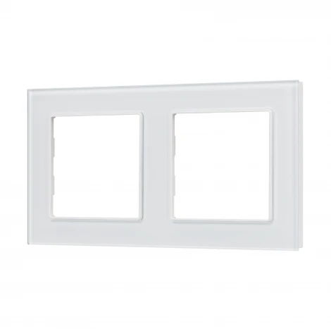 Рамка стеклянная FRM-GLARE-GS-2-WH (Arlight) 043796