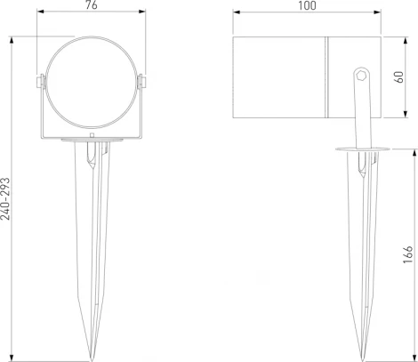 Грунтовый светильник-прожектор Elektrostandard Landscape/2 35146/S черный (220V, IP65)