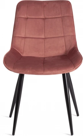Стул ABRUZZO ( mod. 8060 ) / 1 шт. в упаковке (Металл,Вельвет /Коралловый,Черный)