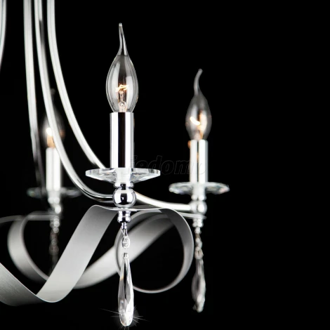 Подвесная люстра Eurosvet Adelia 60064/5 хром (220V, хрусталь Strotskis, на цепи)
