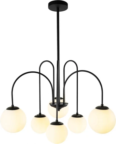 Потолочная люстра на штанге Arte Lamp A1675LM-6BK (220V, шарики)
