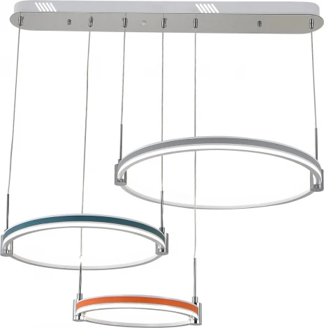 Подвесной светильник ярусный (14022/3P White) Indigo Attuale V000115L (регулировка яркости, LED, 220V, пульт управления, на тросе, кольцо)