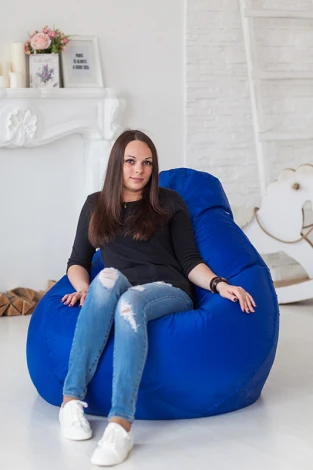 Кресло мешок Dreambag Груша Синее (Оксфорд) (L, Классический) 5001011