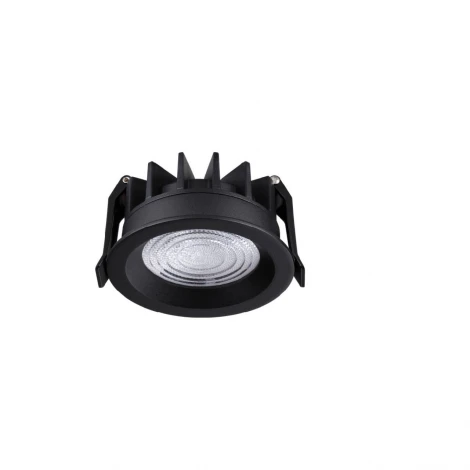 Встраиваемый светильник светодиодный Novotech Fluo 359843 черный с переключателем цв. температуры LED 10W 220V 2700К\3200К\4000К